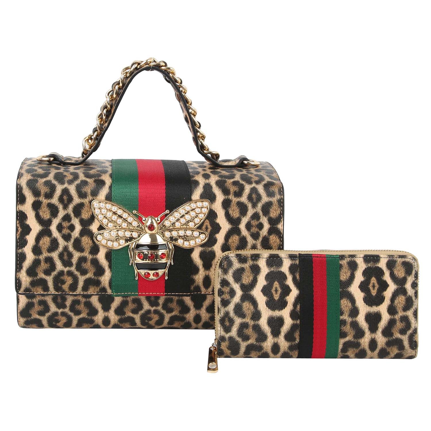 Queen Bee Stripe 2-in-1 Boxy Satchel