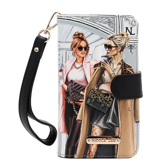 NICOLE LEE SIGNATURE PHONE CASE AND WALLET WRISTLET         LADIES NIGHTOUT