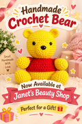 Handmade crocket baby Teddy