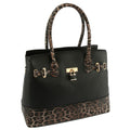 🐆✨ Leopard Color black Padlock Satchel ✨🐆