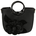 3D Flower Round Top Handle Satchel