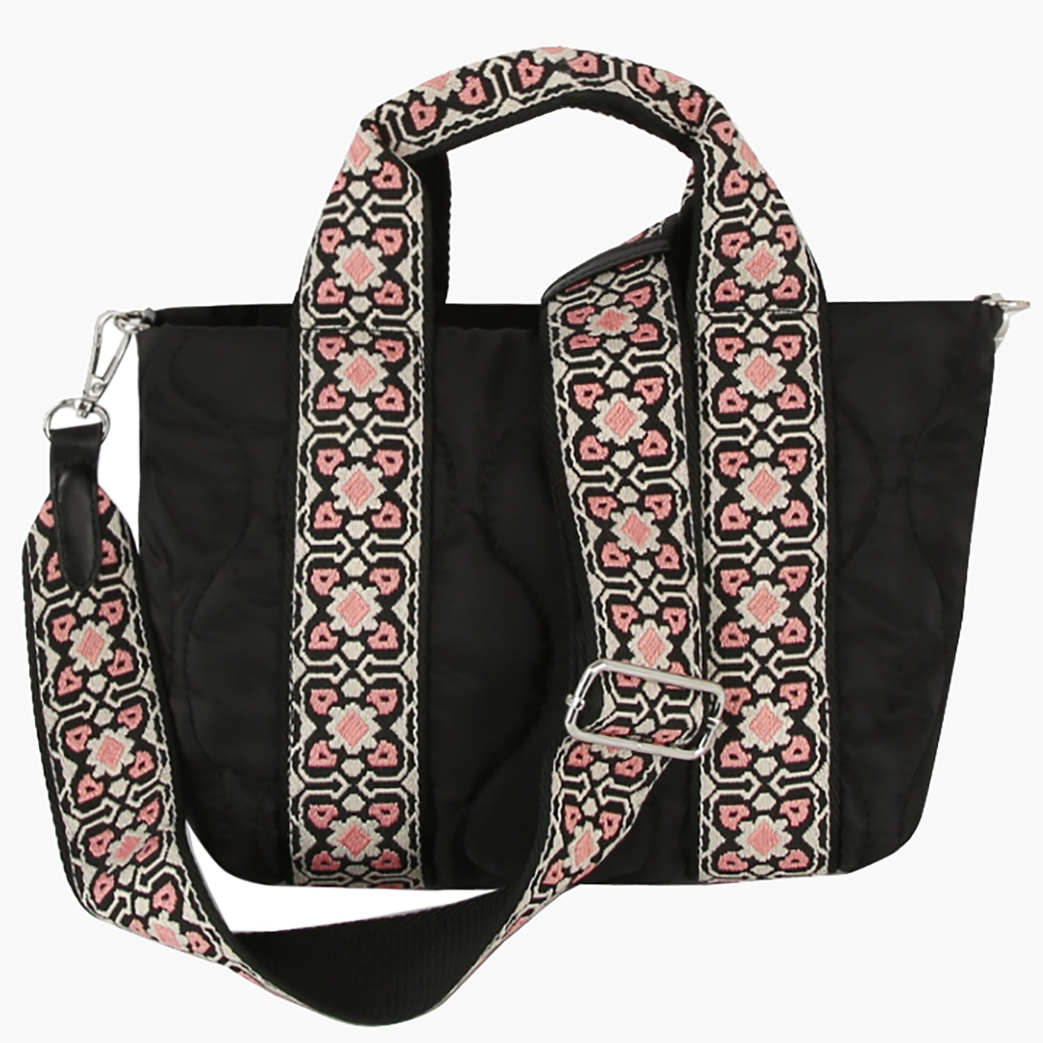Fashion Quilted Nylon Top Handle Satchel bag