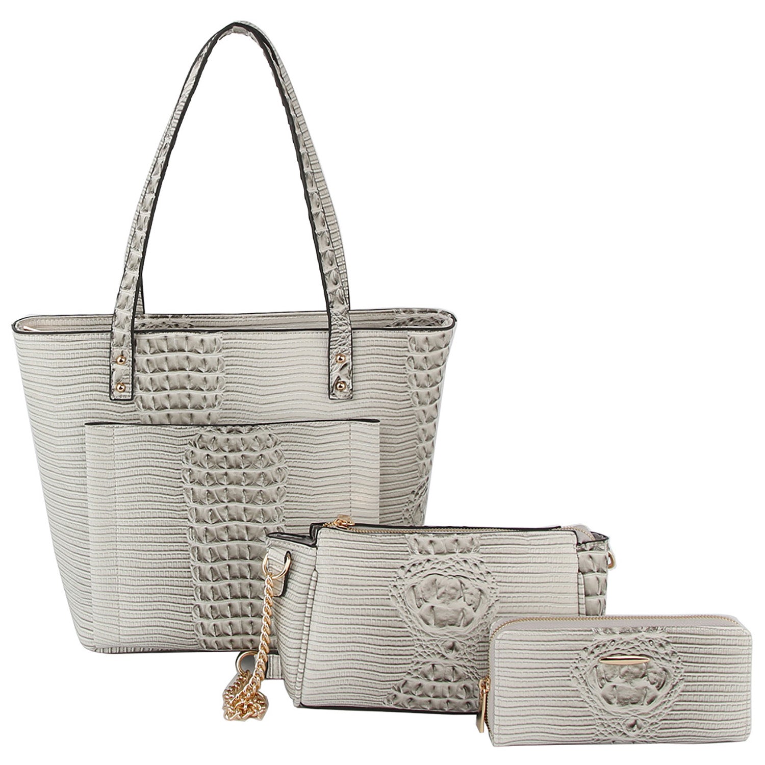 Alligator Croc 3-in-1 Shopper Set