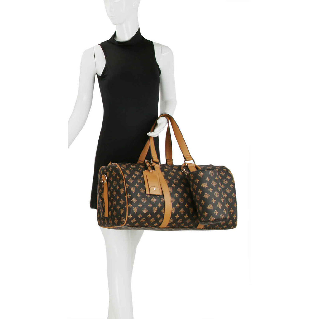 Fashion Multi Color Monogram 2-in-1 Duffle &amp; Makeup Pouch Set pre-order