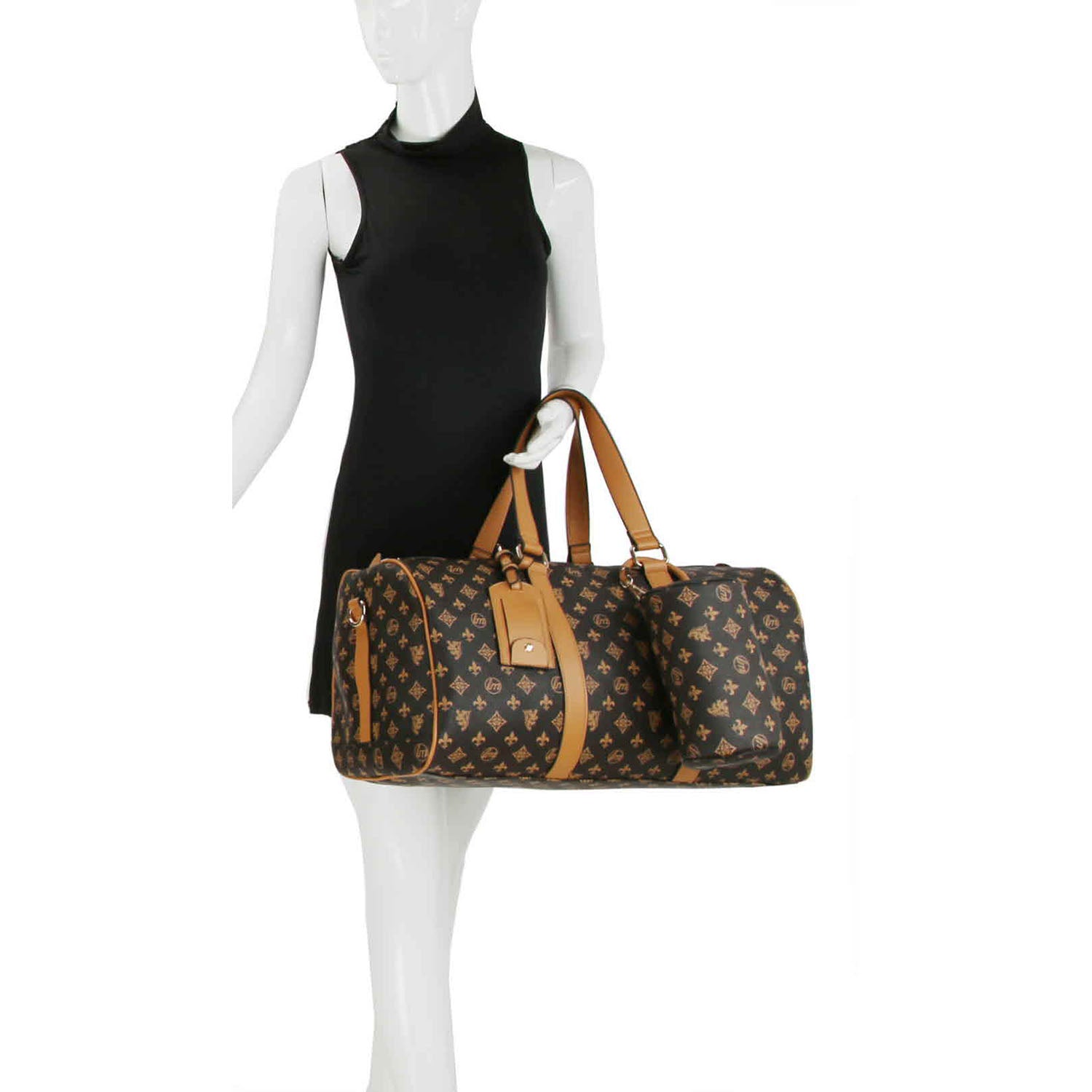 Fashion Multi Color Monogram 2-in-1 Duffle &amp; Makeup Pouch Set pre-order