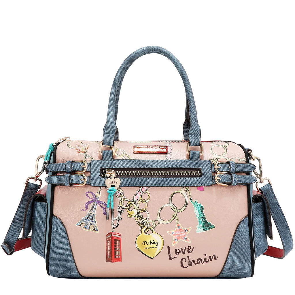 Nicole Lee LOVE CHAIN BOSTON BAG