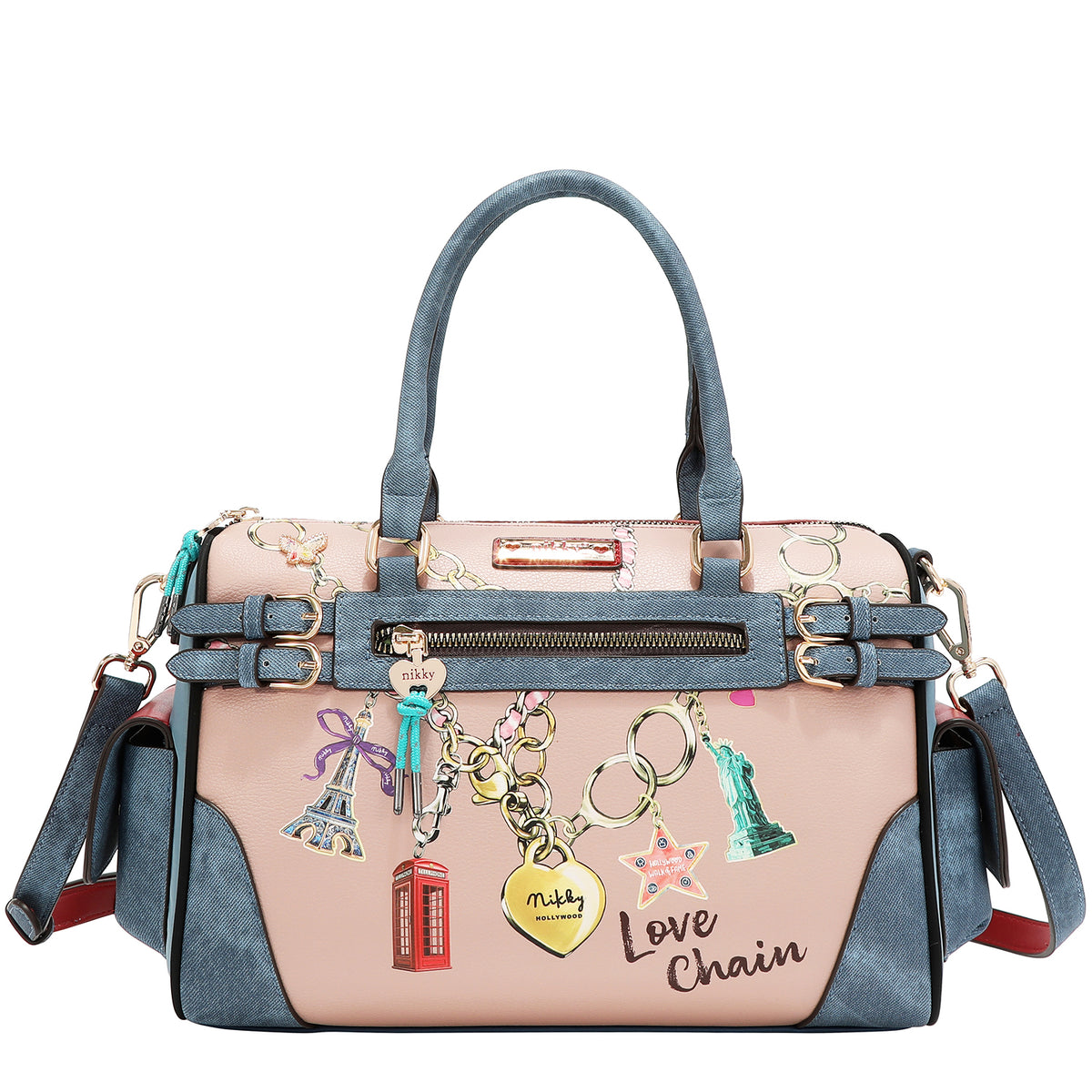Nicole Lee LOVE CHAIN BOSTON BAG