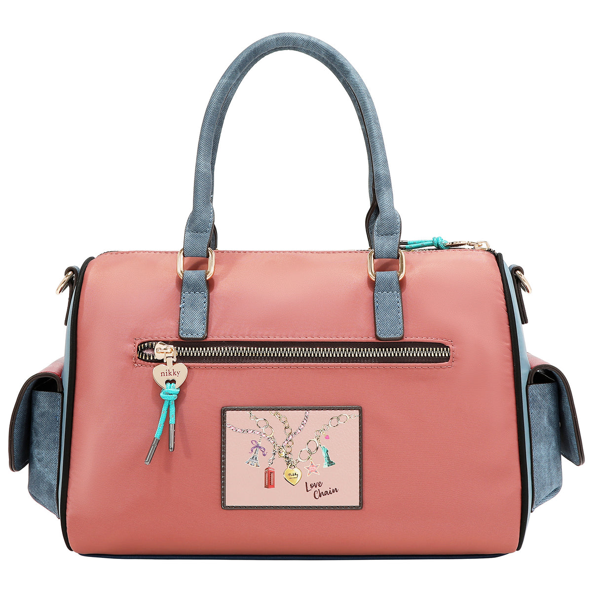Nicole Lee LOVE CHAIN BOSTON BAG