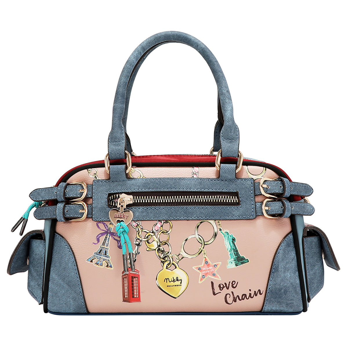 Nicole Lee LOVE CHAIN SMALL HANDBAG