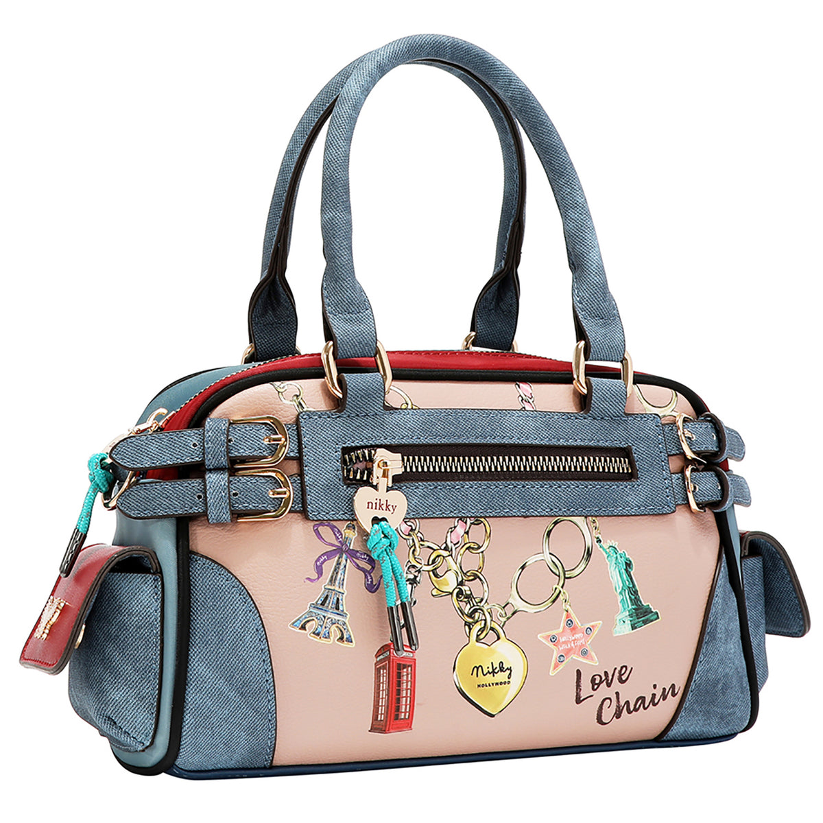 Nicole Lee LOVE CHAIN SMALL HANDBAG