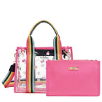 Nicole lee Nikky Rainbow See Thru 2-in-1 Satchel Faux leather