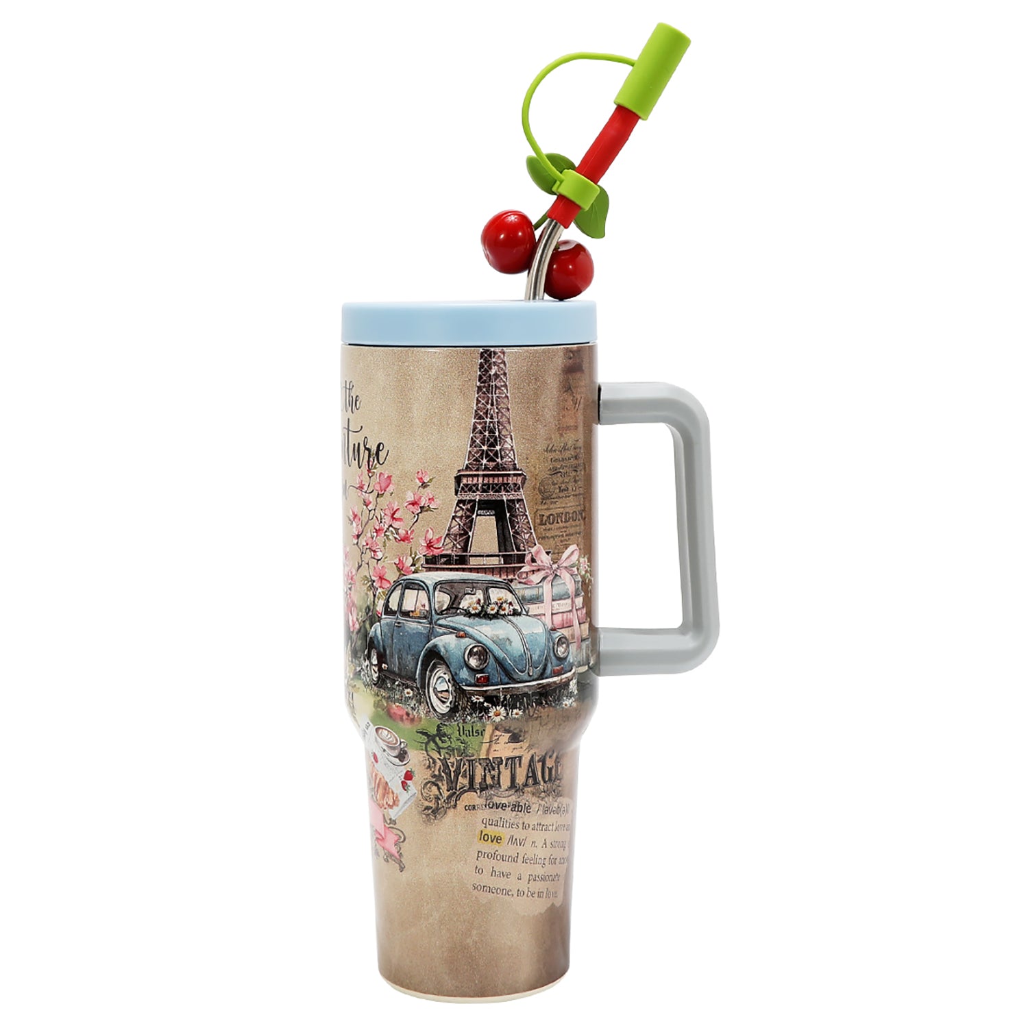 Nicole Lee 40oz HANDLED TUMBLER WITH  STRAW (pre-order)