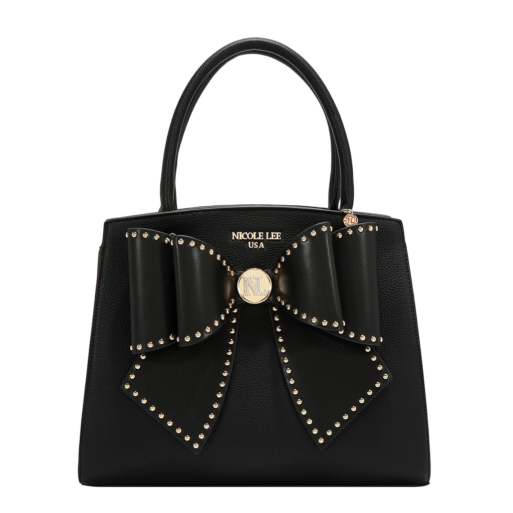 Nicole Lee Studded Bow Top Handle Satchel PRE-ORDER