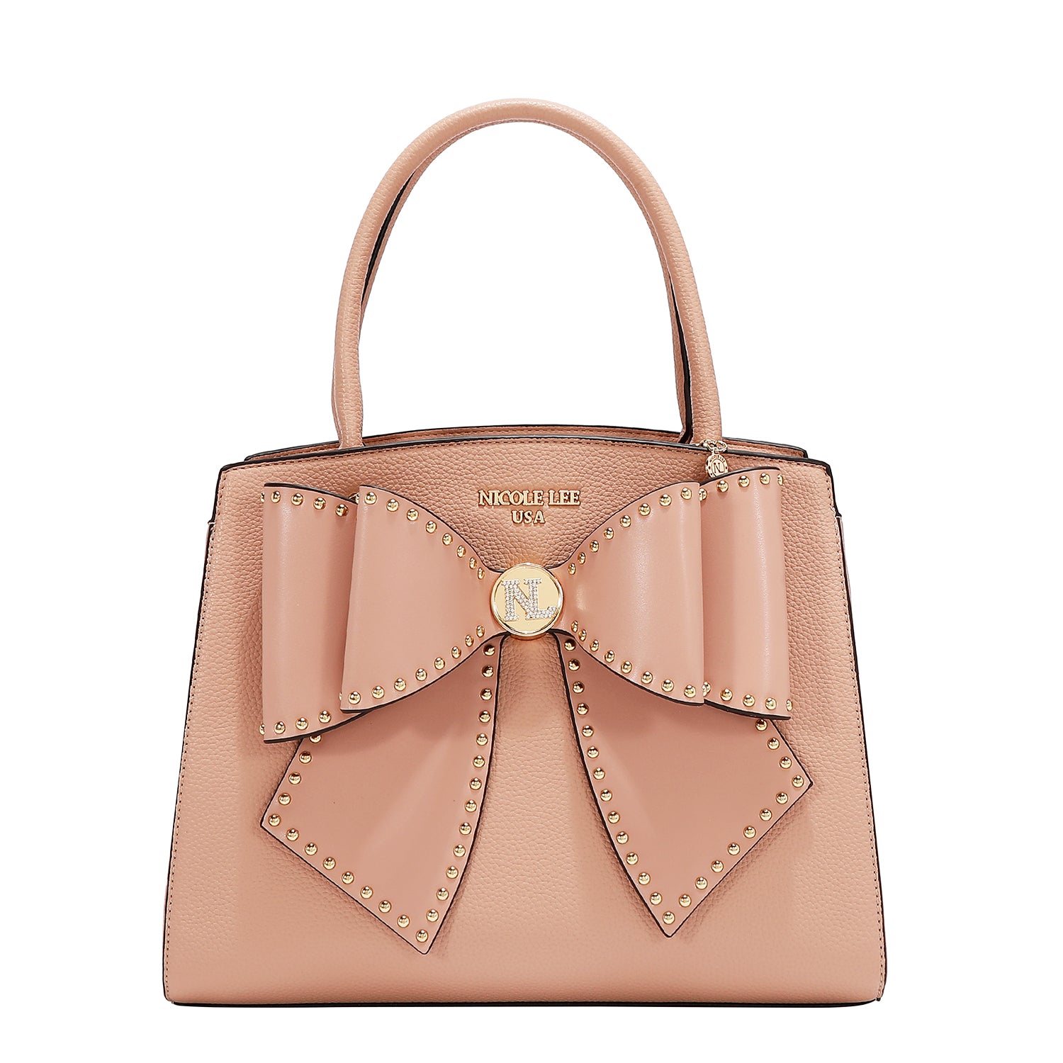Nicole Lee Studded Bow Top Handle Satchel PRE-ORDER