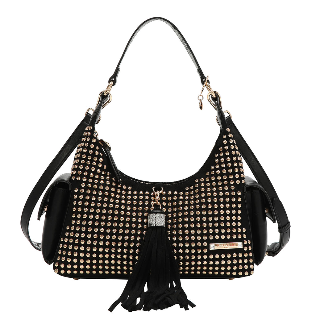 Nicole Lee STUDDED GLAM SHOULDER BAG