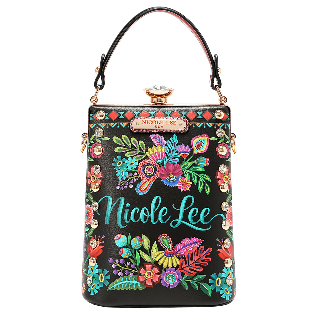 Nicole Lee KEEP DREAMING DIAMOND STONE CLUTCH