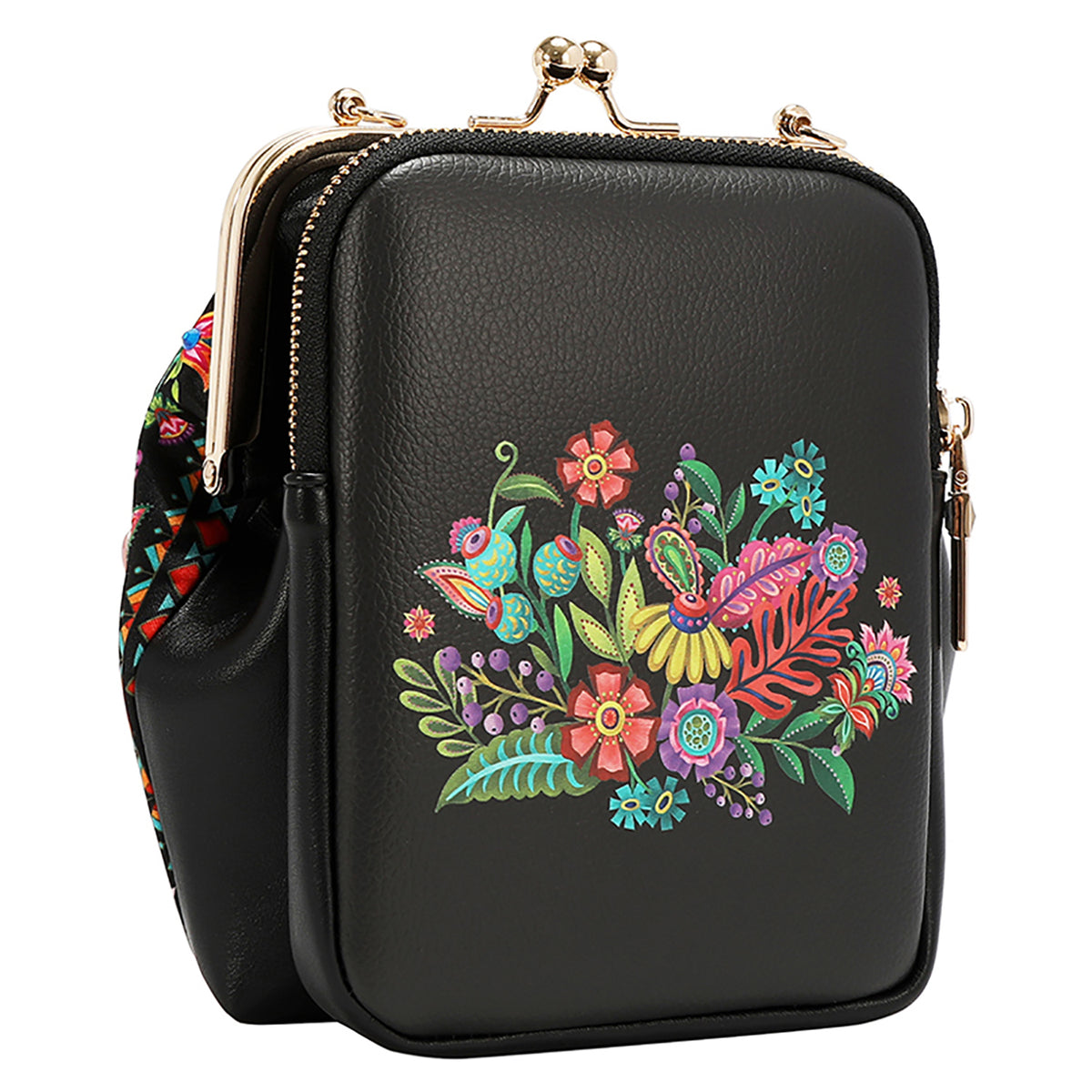 Nicole Lee KISS LOCK 2 COMPARTMENT CROSSBODY BAG
