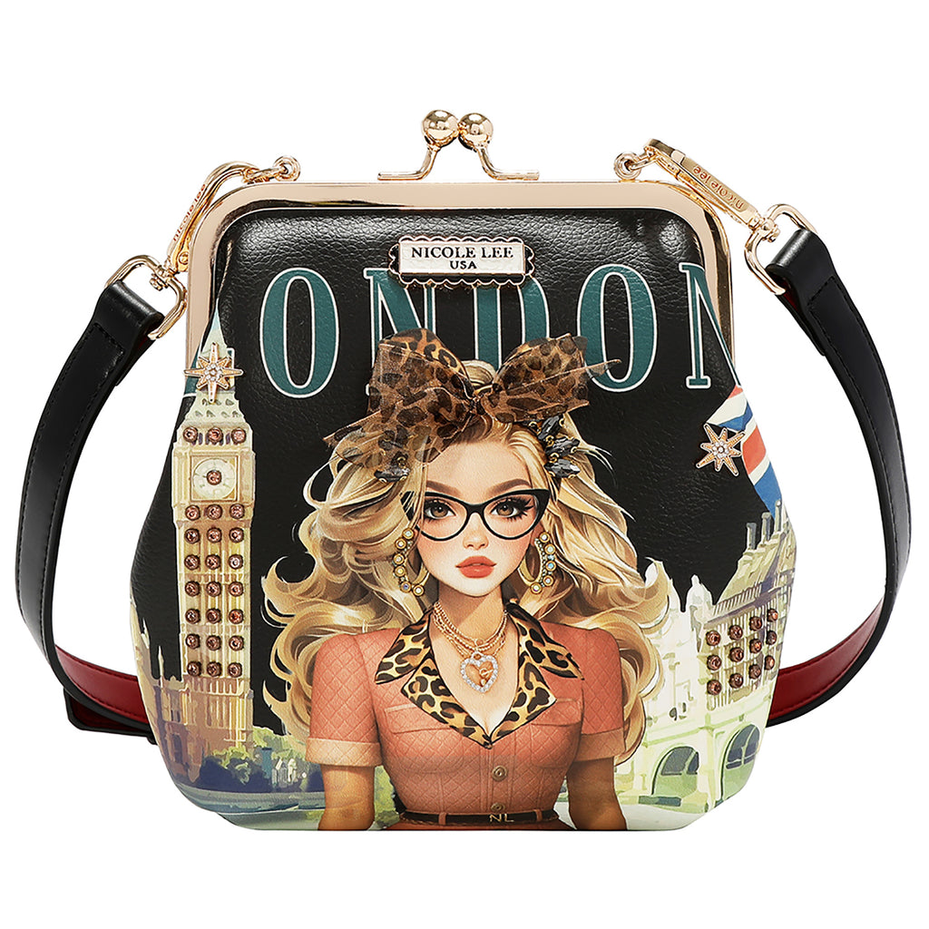 Nicole Lee KISS LOCK 2 COMPARTMENT CROSSBODY BAG pre-order