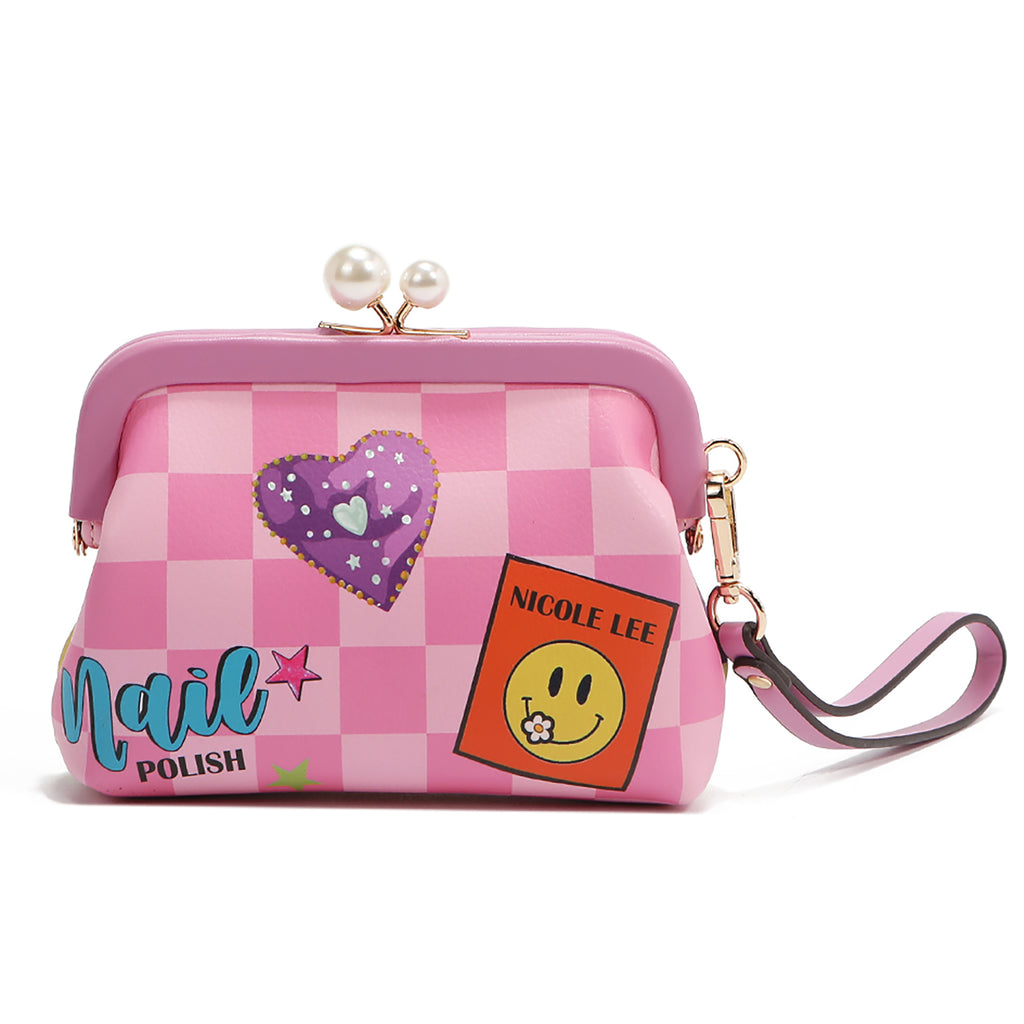 Nicole Lee Kiss Lock Clutch Wristlet