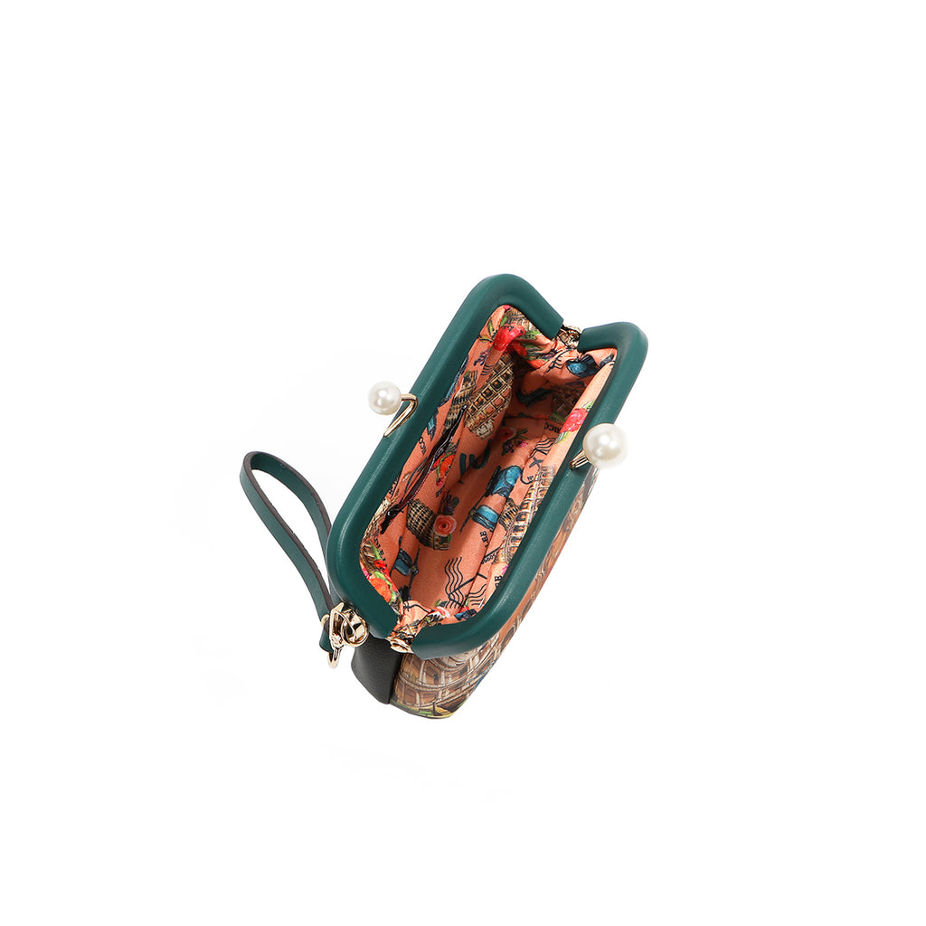 Nicole Lee Kiss Lock Clutch Wristlet