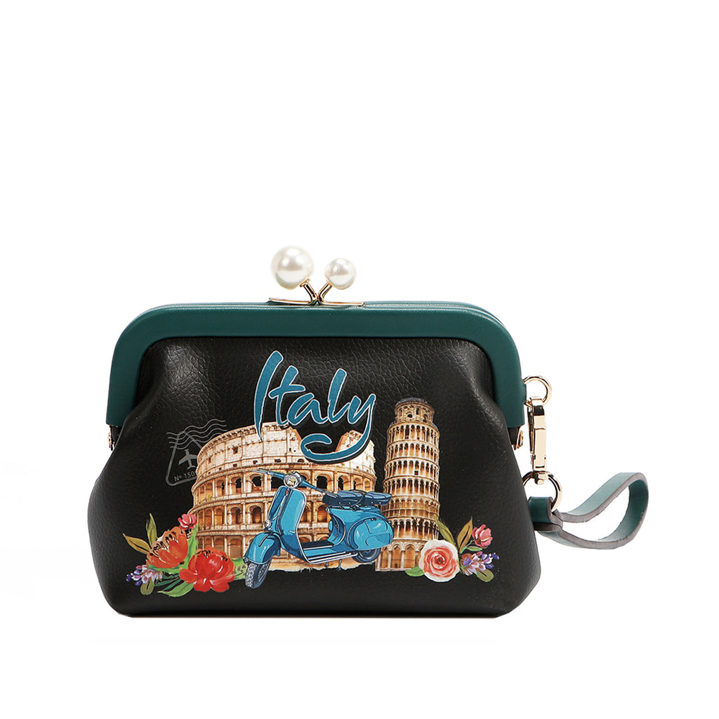 Nicole Lee Kiss Lock Clutch Wristlet