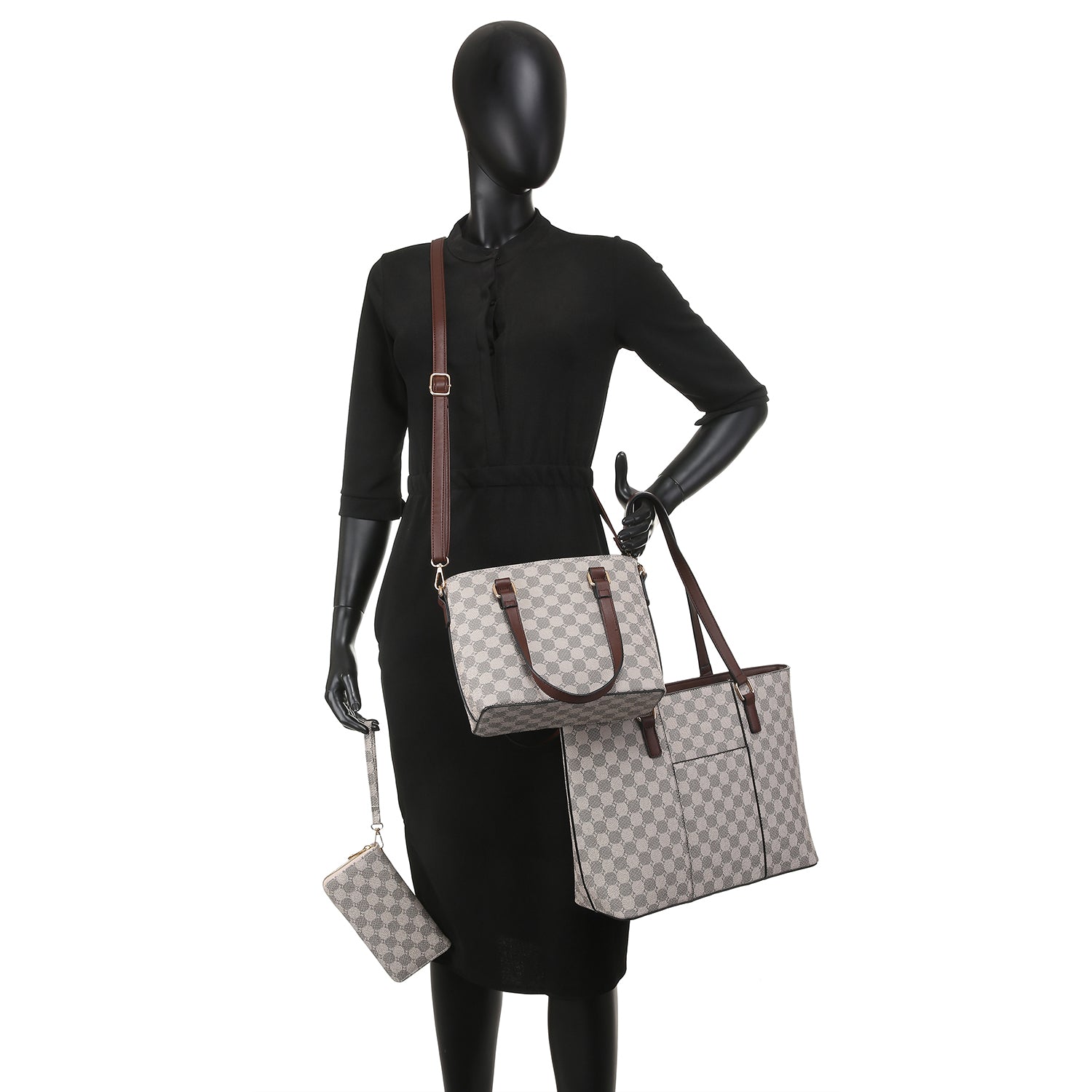Fashion Monogram 3-in-1 Shopper Set
