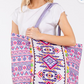 Boho Aztec Print Tote Bag