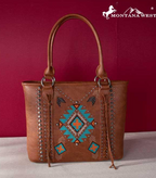Montana West Embroidered Aztec Concealed Carry Tote  clearance