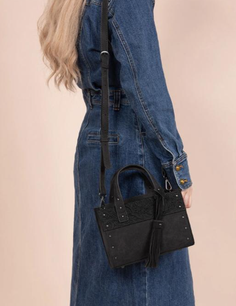 Wrangler Western Tooled Tote Crossbody