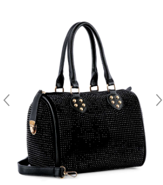 NEW ARRIVAL Rhinestone Covered Locked Satchel Handbag
