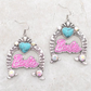 Western Pink Squash Blossom Earrings