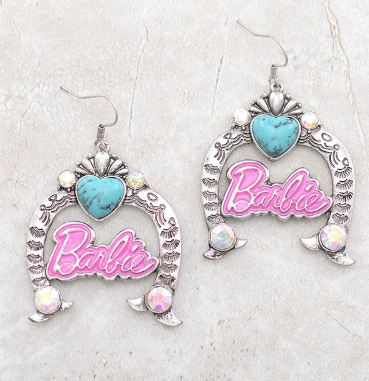 Western Pink Squash Blossom Earrings