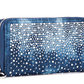 Glamorous Rhinestone Design Accordion Wallet