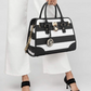 DASEIN Two-Tone Handbag with Matching Wallet