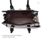 DASEIN Two-Tone Handbag with Matching Wallet