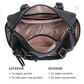DASEIN Large Women's Barrel Handbag Top-handle Tote Work Travel Bag