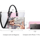 Dasein Fashion Stitching Color Large Tote Bag with Matching Wallet Dasein