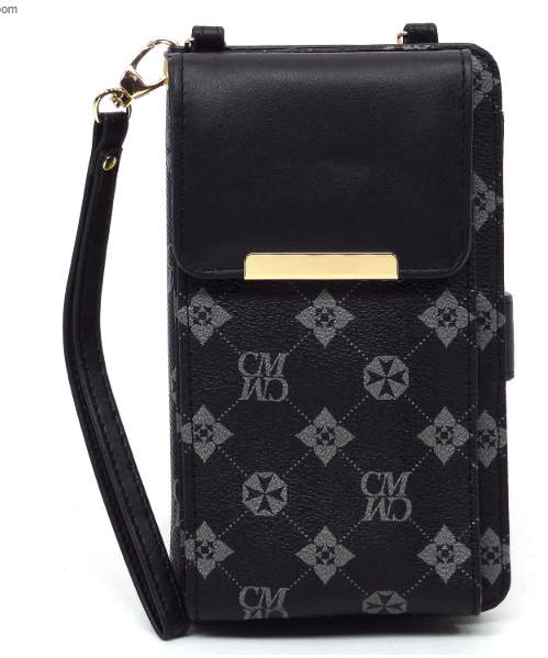 Monogram Bifold Wallet Crossbody Cell Phone Case