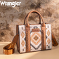 Wrangler Aztec Pattern Print Tote Crossbody Bag