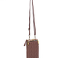 Chevron Quilted Kiss Lock Crossbody Wallet