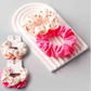 Small 2 pc Cherry Cotton Dual Scrunchies