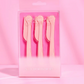 Beauty Creations Pink Sleek &amp; Brow Razor 3pc Set
