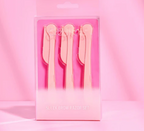 Beauty Creations Pink Sleek &amp; Brow Razor 3pc Set