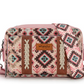 Wrangler Southwestern Pattern Dual Sided Print Crossbody Purse( Purple available )