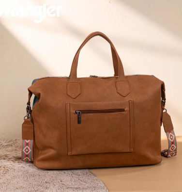 Wrangler Sherpa Aztec Canvas Duffle Bag