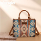 Wrangler Sherpa Aztec Canvas Tote/Crossbody