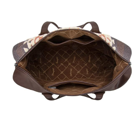 Wrangler Sherpa Aztec Canvas Duffle Bag