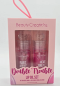 BEAUTY CREATIONS- LIP OIL SET- DOUBLE TROUBLE