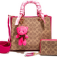 Fashion bag tote bag with keychain