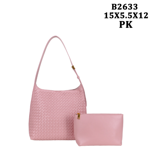 Fashion woven 2pc hobo bag